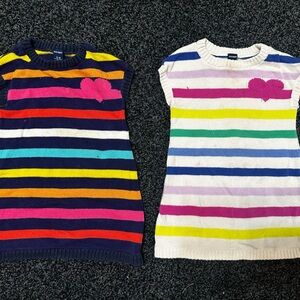 12-18M Colorful Striped Knit Dresses with Heart Detail Old Navy